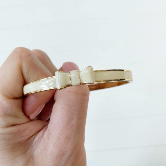 kate spade Cream and Gold Bow Bracelet - Picture 2 of 5
